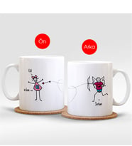 BK Gift Kişiye Özel İsimli Aşık Beyaz Kupa Bardak