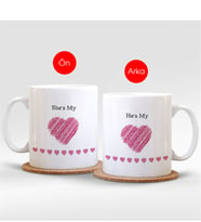 BK Gift Kişiye Özel O Benim Kalbim Beyaz Kupa Bardak