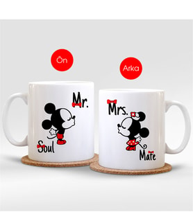 BK Gift Kişiye Özel Ruh İkizi Beyaz Kupa Bardak