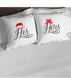 BK Gift Kişiye Özel İkili His & Hers Beyaz Yastık