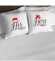 BK Gift Kişiye Özel İkili His & Hers Beyaz Yastık