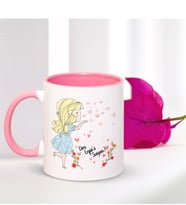 BK Gift Kişiye Özel Çocukluk Aşkı Pembe Kupa Bardak - Kız
