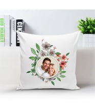 BK Gift Kişiye Özel Beyaz Kare Yastık  - 010