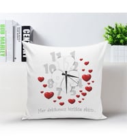 BK Gift Kişiye Özel Beyaz Kare Yastık  - 006