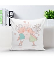 BK Gift Kişiye Özel Beyaz Kare Yastık  - 001
