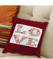 BK Gift Kişiye Özel Kırmızı Kare Yastık  - 003