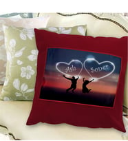 BK Gift Kişiye Özel Kırmızı Kare Yastık  - 002