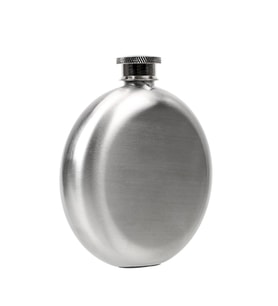 Çelik Mat Gri 5 oz 150 ml Yuvarlak İçki Matarası py81-5