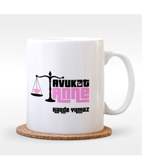 BK Gift Kişiye Özel Avukat Anne Beyaz Kupa Bardak - 2