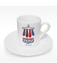 BK Gift Kişiye Özel Karizmatik Babam Tasarımlı Türk Kahvesi Fincanı - 1