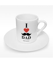 BK Gift Kişiye Özel Babamı Seviyorum Tasarımlı Türk Kahvesi Fincanı - 2