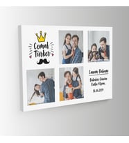 Babaya Özel Fotoğraflı İsimli Kanvas Tablo