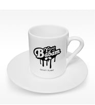 BK Gift Kişiye Özel Yakışıklı Babam Tasarımlı Türk Kahvesi Fincanı - 3