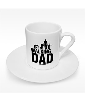 BK Gift Kişiye Özel The Walking Dad Tasarımlı Türk Kahvesi Fincanı - 2
