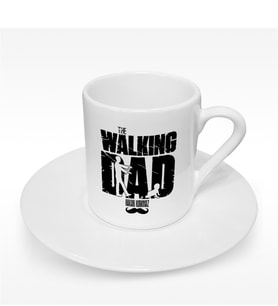 BK Gift Kişiye Özel The Walking Dad Tasarımlı Türk Kahvesi Fincanı - 1