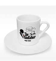 BK Gift Kişiye Özel The Godfather Tasarımlı Türk Kahvesi Fincanı - 1