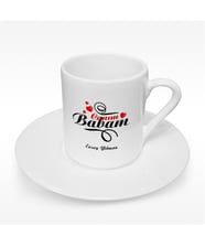 BK Gift Kişiye Özel Canım Babam Tasarımlı Türk Kahvesi Fincanı - 6