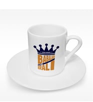 BK Gift Kişiye Özel Babaların Kralı Tasarımlı Türk Kahvesi Fincanı - 1