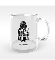 BK Gift Kişiye Özel I Am Your Father Tasarımlı Cam Kupa Bardak - 1