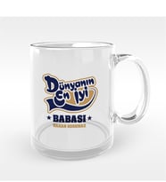 BK Gift Kişiye Özel Dünyanın En İyi Babası Tasarımlı Cam Kupa Bardak - 3