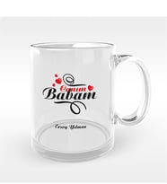 BK Gift Kişiye Özel Canım Babam Tasarımlı Cam Kupa Bardak - 6
