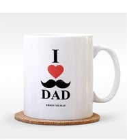 BK Gift Kişiye Özel Babamı Seviyorum Tasarımlı Beyaz Kupa Bardak - 2