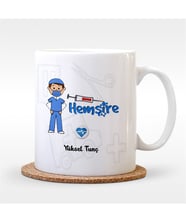 BK Gift Kişiye Özel Mesleki Hemşire Beyaz Kupa Bardak - 5