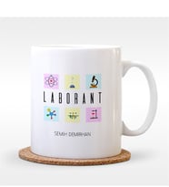 BK Gift Kişiye Özel Mesleki Laborant Beyaz Kupa Bardak - 2