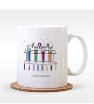 BK Gift Kişiye Özel Mesleki Laborant Beyaz Kupa Bardak - 1