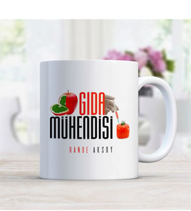 BK Gift Kişiye Özel Mesleki Gıda Mühendisi Beyaz Kupa Bardak