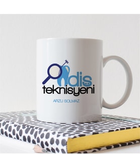 BK Gift Kişiye Özel Mesleki Diş Teknisyeni Beyaz Kupa Bardak - 1