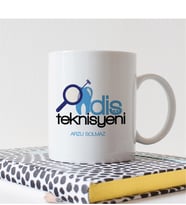 BK Gift Kişiye Özel Mesleki Diş Teknisyeni Beyaz Kupa Bardak - 1