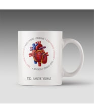 BK Gift Kişiye Özel Mesleki Kalp Damar Cerrahi Beyaz Kupa Bardak - 3