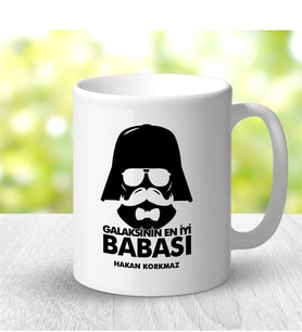 BK Gift Kişiye Özel İsimli En İyi Baba Tasarımlı Beyaz Kupa Bardak, Babaya Hediye, Babalar Günü Hediyeleri