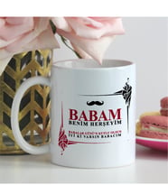 BK Gift Kişiye Özel Beyaz Kupa Bardak (babalar Günü Temalı) 3-t
