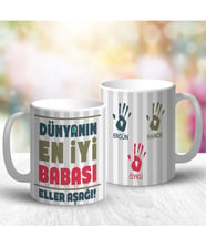 BK Gift Kişiye Özel Beyaz Kupa Bardak (babalar Günü Temalı) 0-t