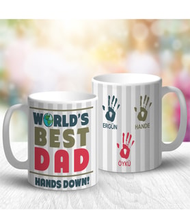 BK Gift Kişiye Özel Beyaz Kupa Bardak (babalar Günü Temalı) 0-e