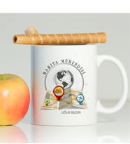 BK Gift Kişiye Özel Mesleki Harita Mühendisi Beyaz Kupa Bardak - 1