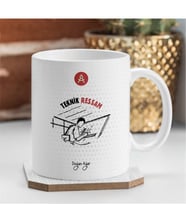 BK Gift Kişiye Özel Mesleki Teknik Ressam Beyaz Kupa Bardak - 2