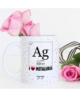 BK Gift Kişiye Özel Mesleki Metalurji Beyaz Kupa Bardak