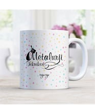 BK Gift Kişiye Özel Mesleki Metalurji Teknikeri Beyaz Kupa Bardak