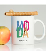 BK Gift Kişiye Özel Mesleki Moda Tasarımcısı Beyaz Kupa Bardak - 2