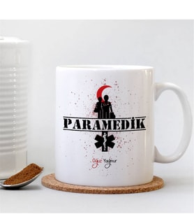 BK Gift Kişiye Özel Mesleki Paramedik Beyaz Kupa Bardak - 2