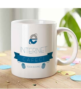 BK Gift Kişiye Özel Mesleki Internet Cafeci Beyaz Kupa Bardak - 3