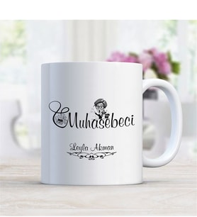 BK Gift Kişiye Özel Mesleki Muhasebeci Beyaz Kupa Bardak