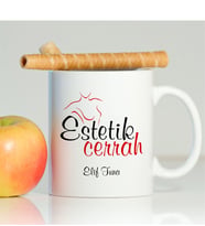 BK Gift Kişiye Özel Mesleki Estetik Cerrah Beyaz Kupa Bardak
