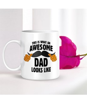BK Gift Kişiye Özel Beyaz Kupa Bardak (babalar Günü Temalı) 003