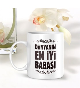 BK Gift Kişiye Özel Beyaz Kupa Bardak (babalar Günü Temalı) 005