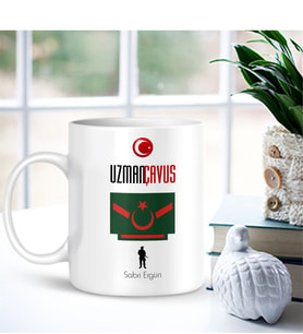 BK Gift Kişiye Özel Mesleki Uzman Çavuş Beyaz Kupa Bardak - 001