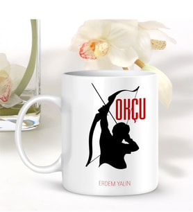 BK Gift Kişiye Özel Mesleki Okçu Beyaz Kupa Bardak - 001